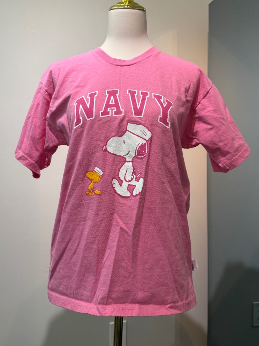 Navy Snoopy T shirt pink